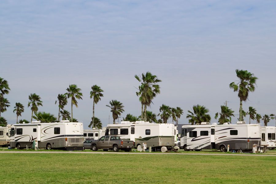 RV trailers in the city of Alamo